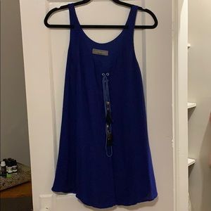 Royal blue dress with boho details!